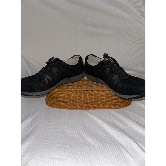 Dansko Henriette Women’s Sz 37 Black‎ Leather Toggle Lace Low Sneakers - Picture 8 of 11